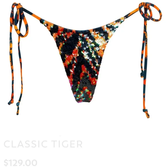 SEAQUEEN SWIM Pink Paradise Bikini Set with Tiger Print Bottoms - Picture 7 of 7